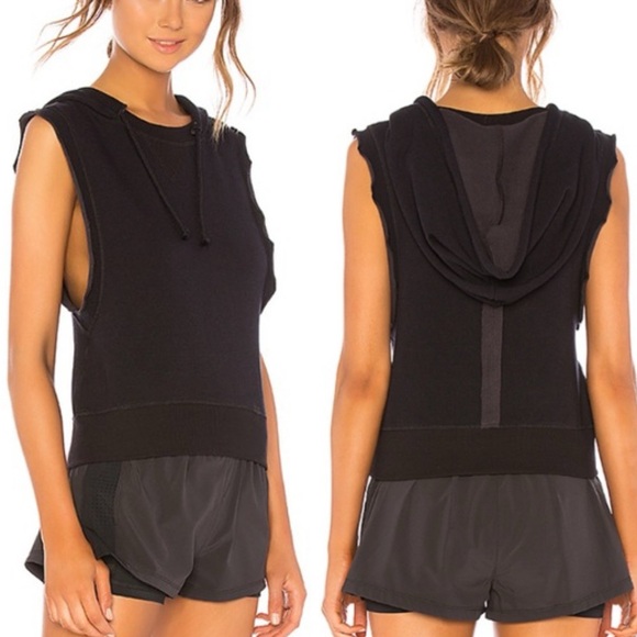 Free People Movement Whitewater Sleeveless Hoodie – Black (NWT) Small - Picture 1 of 5